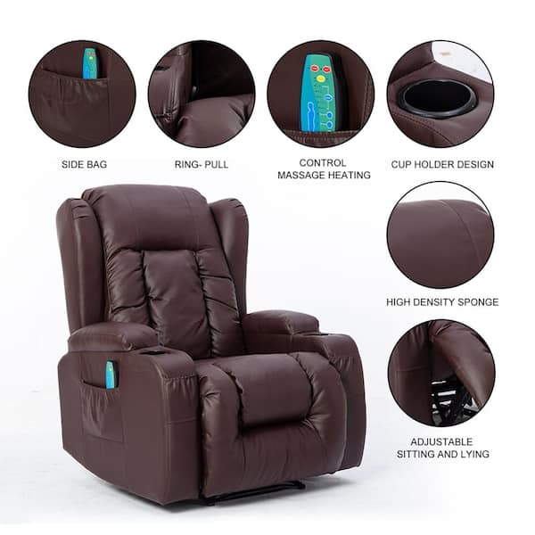 Vegan Leather Heated Massage Chair