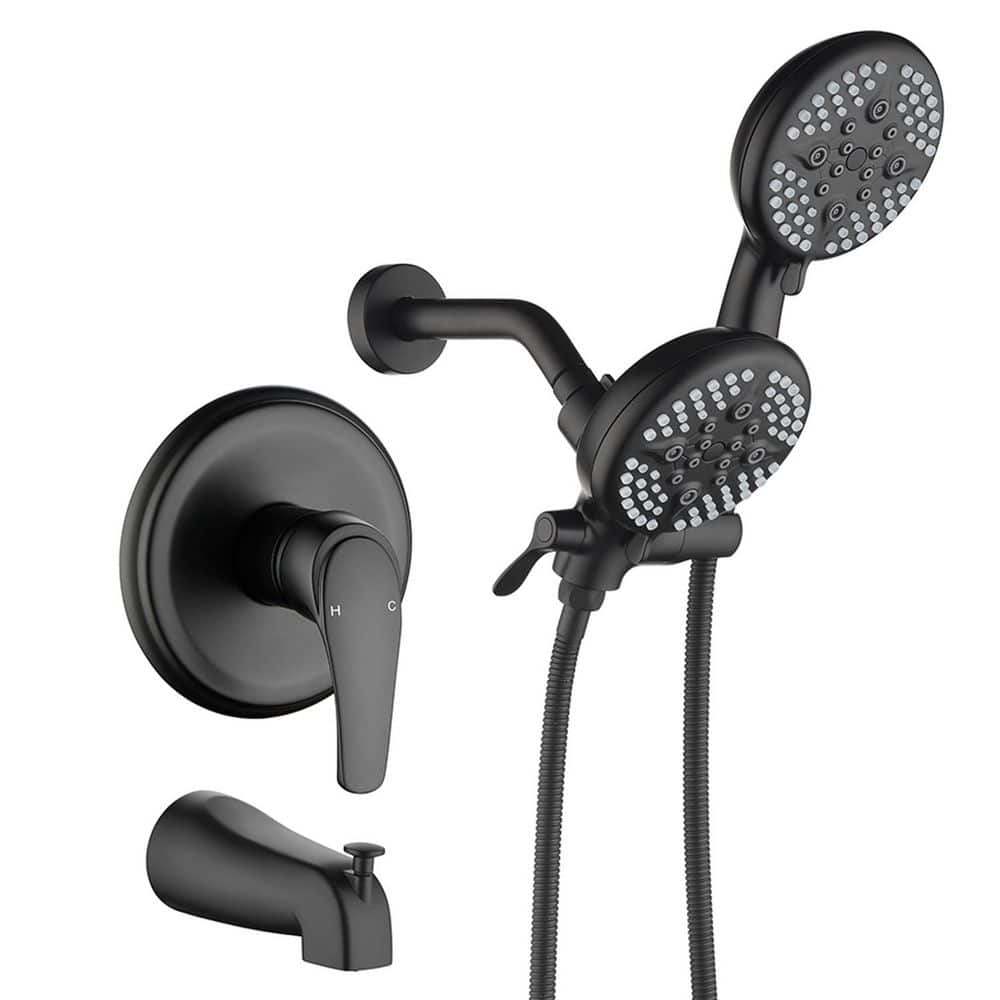 Single Handle 1-Spray Pressure Balance Shower Faucet 2.5 GPM with hand shower in Matte Black price history on PriceWatchPro