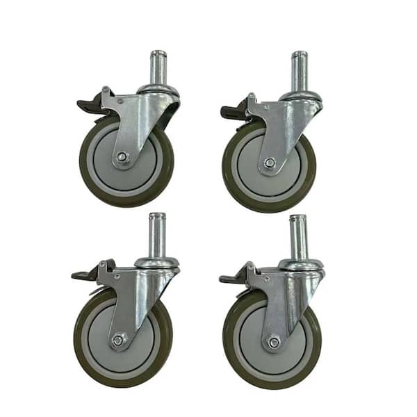 5 in. Heavy Duty Industrial Stem Casters (4-Pack)