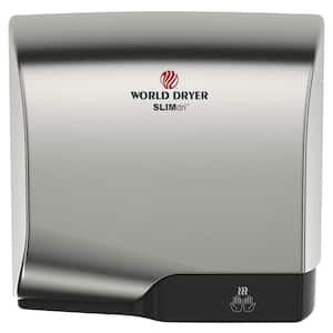 SLIMdri Hand Dryer, Surface Mount ADA Compliant, 110 - 240V, High Efficiency, antimicrobial technology, Brushed Chrome