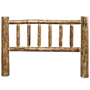 Glacier Country Collection Brown Puritan Pine California King Log Headboard with Spindles