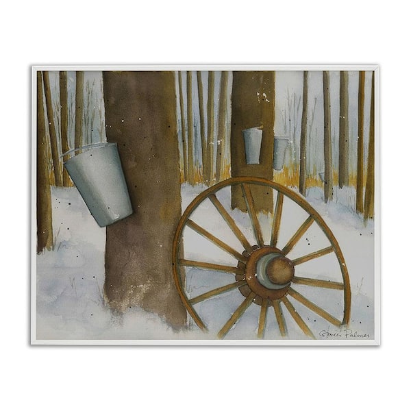 Stupell Industries Maple Sugaring Trees by Gloria Palmer 1-Piece Framed Graphic Print Nature Poster Art Print 14 in. x 11 in.