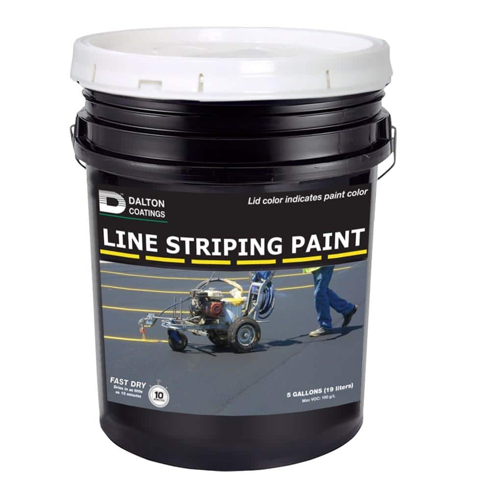 Dank u voor uw hulp groei Stof Latex-ite 5 gal. White Line Striping Paint 5030 - The Home Depot