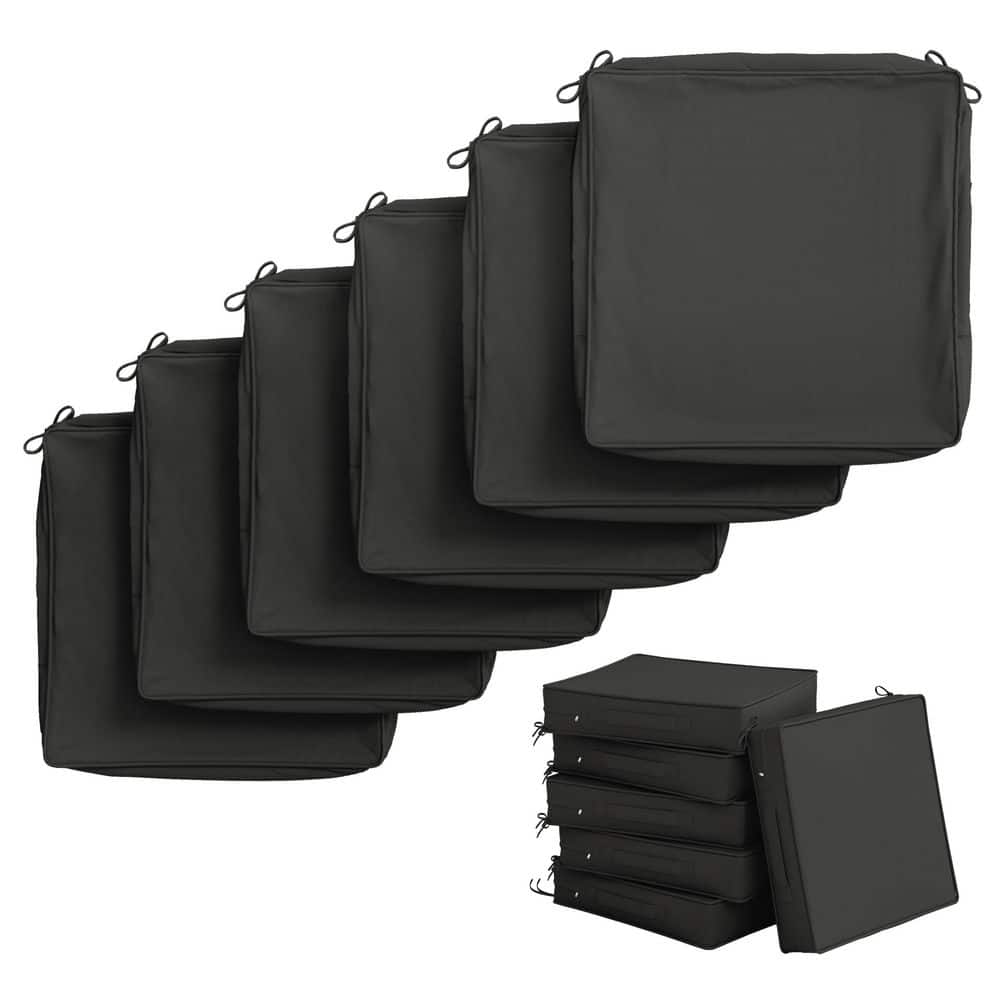 18.5 in. x 16 in. (6-Pack) Slipcover Repacement Outdoor Fade&Splash Resistant Couch Seat Cushion Cover Black price history on PriceWatchPro