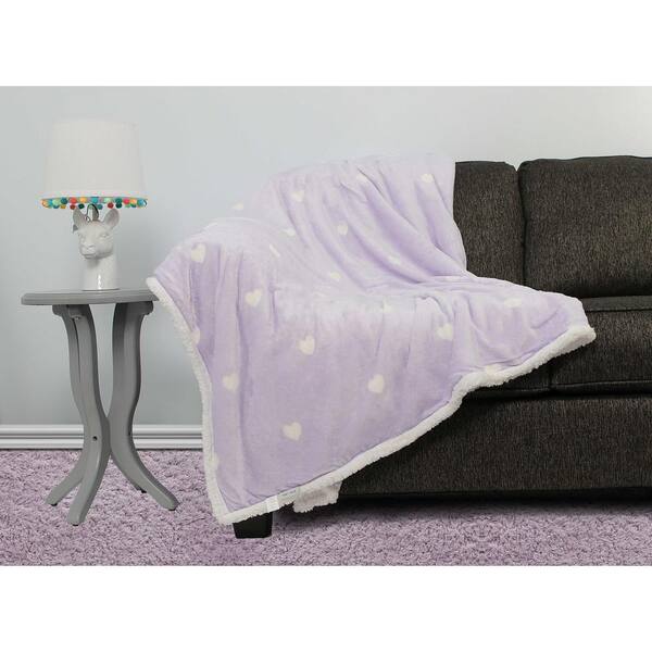 LALA + BASH Kelly Purple Throw Blanket