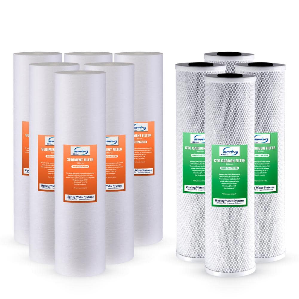F10CRO1000 4.5 ft. x 20 ft.Tankless Commercial Reverse Osmosis Water Filter 1-Year Replacement Cartridge Pack, 10-Piece