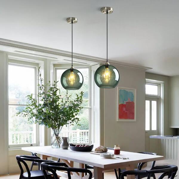 ZHLWIN Home Lighting ‎60-Watts 1 Light 9.84 in. Grey Green Glass