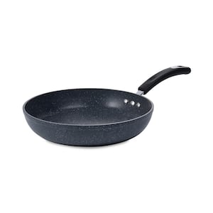 10 in. Stone Frying Pan with 100% APEO and PFOA-Free Stone-Derived Non-Stick Coating from Germany in Anthracite Gray