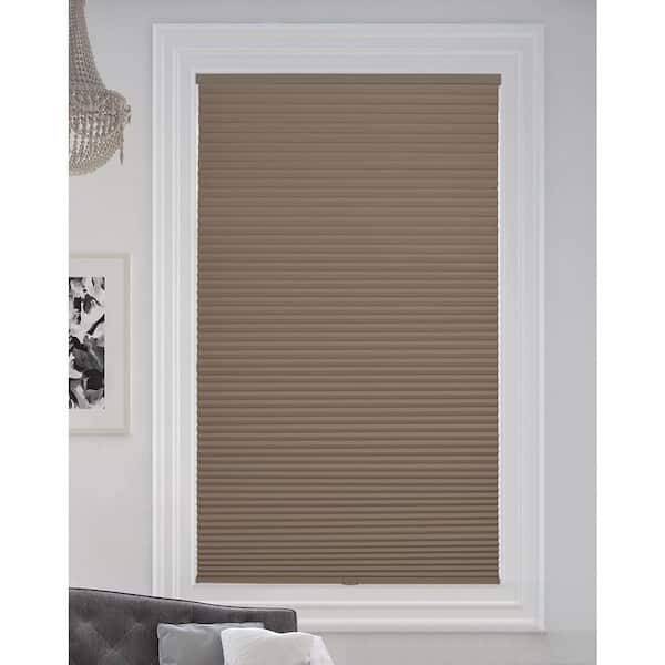 BlindsAvenue Warm Cocoa Cordless Blackout Cellular Honeycomb Shade, 9/16 in. Single Cell, 62.5 in. W x 72 in. H