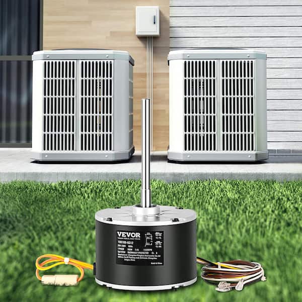 Condenser Fan Motor 1/4 HP 1100 RPM Reversible Rotating 208V-230V Condenser Motor 180W Explosion-proof CBB65 5F