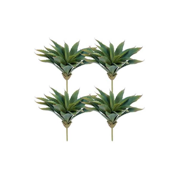 4 Pack 10 in. Green Indoor Succulent Artificial Aloe Plant Unpotted