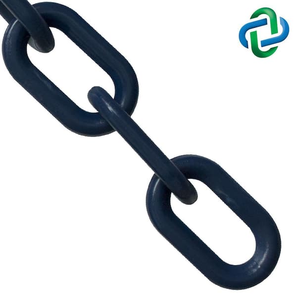 2 in. (54 mm) x 100 ft. Cobalt Blue Heavy-Duty Plastic Barrier Chain