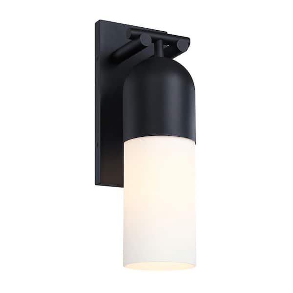 Designers Fountain Ever Spring 22 in. 1-Light Black Outdoor Wall Sconce Lantern Light for Porches