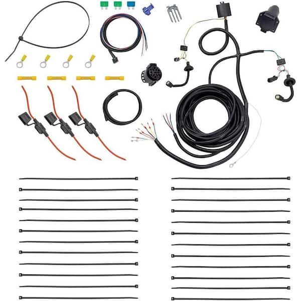 Tekonsha 7.75 in. 0 ft. 7-Way Tow Harness Wiring Kit Cable Compatible with Select Ford Models