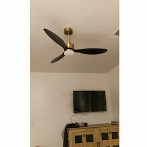 Alisio 52 in. Integrated LED Indoor Gold Ceiling Fans with Light and Remote