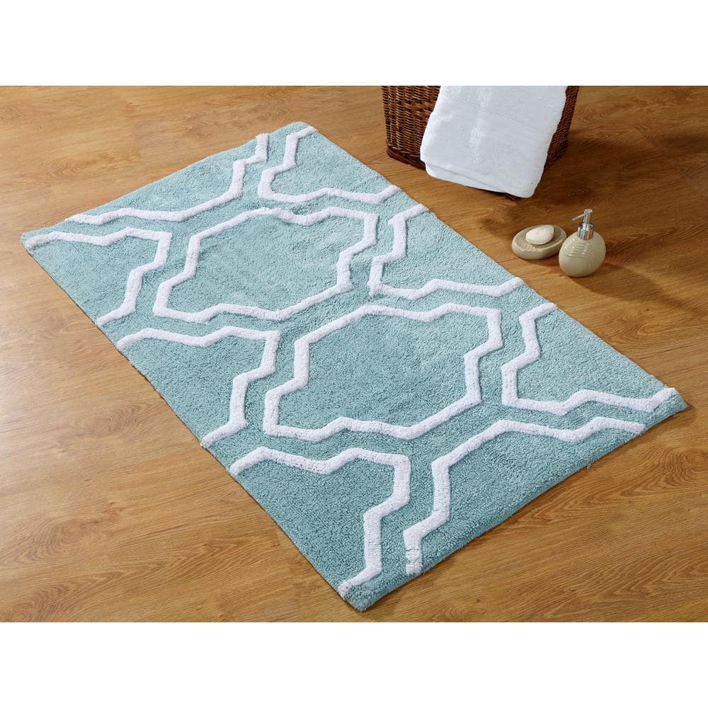 StyleWell Biscuit 25 in. x 40 in. Non-Skid Cotton Bath Rug