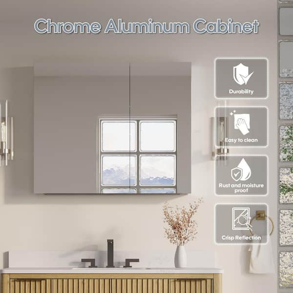 ANGELES HOME 36 in. W x 30 in. H Rectangular Recess/Surface Mount