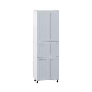 30 in. W x 94.5 in. H x 24 in. D Cumberland Light Gray Shaker Assembled Pantry Kitchen Cabinet with 5-Shelves