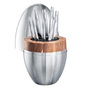 ID3 9-Piece Stainless Steel Knife Set with The Egg Knife Block