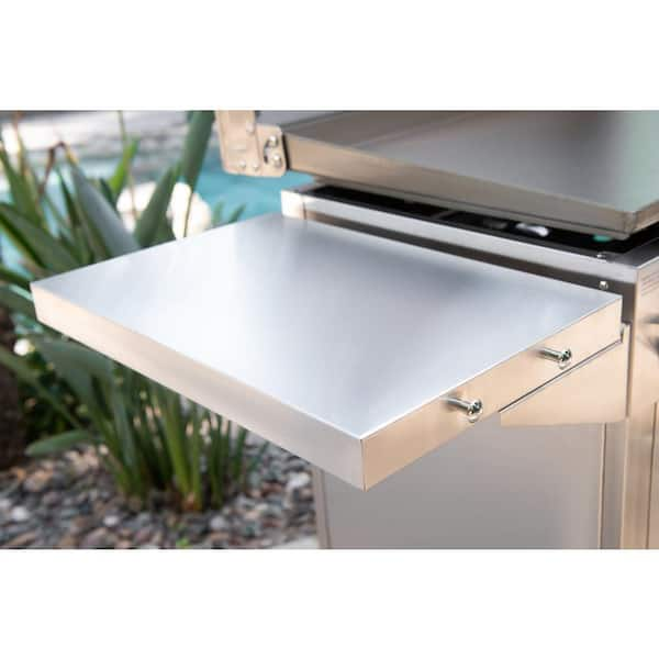 4-Burner Propane Gas Grill in Stainless Steel with Griddle Top