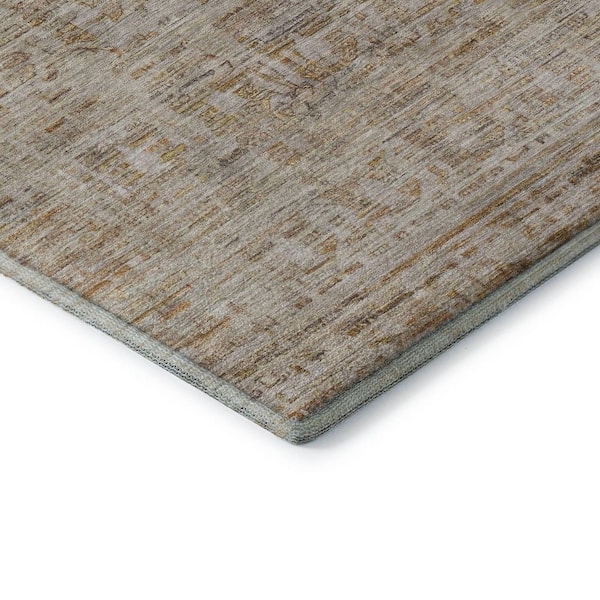 Mayfield Premium Machine Washable Abstract AMF1775 Taupe 2 ft. x 3 ft. Area Rug