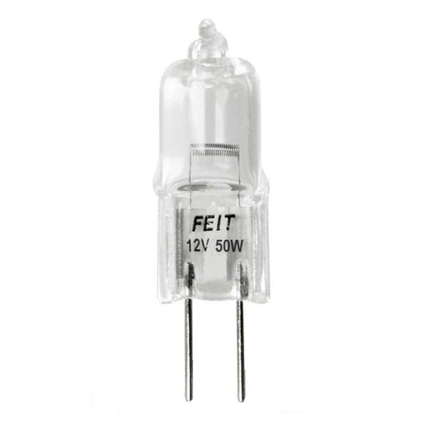 Feit Electric 50-Watt Halogen T4 Bi-Pin Base Light Bulb (48-Pack)