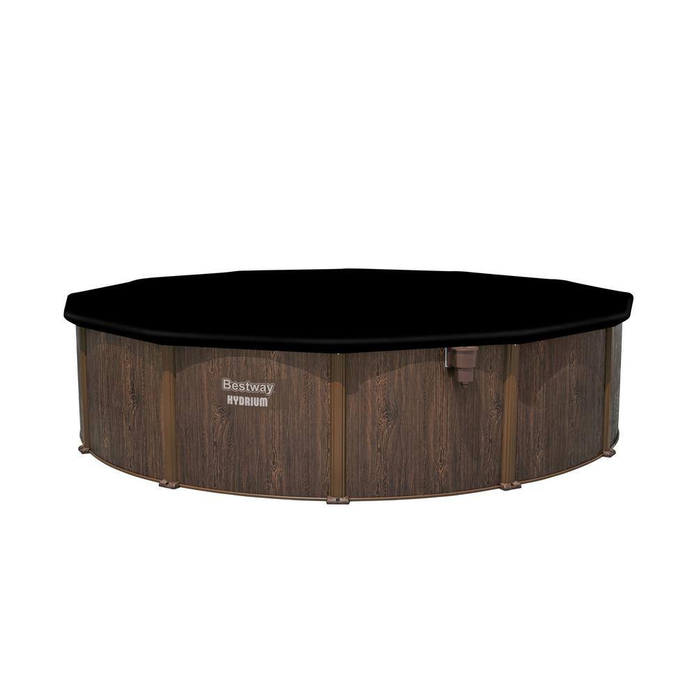 Hydrium 18' x 52" Round Steel Wall Above Ground Pool Set with Filter and Pump