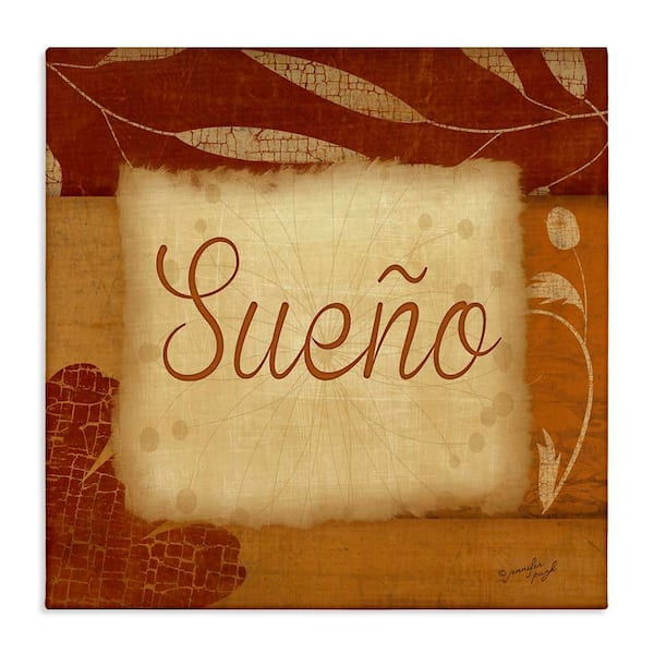 Stupell Industries Dream Phrase Traditional by Jennifer Pugh Gallery Wrapped Unframed Typography Graphic Art Print 36 in. x 36 in.