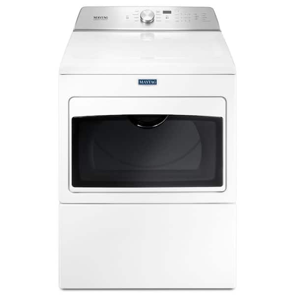 Maytag 7.4 cu. ft. 240-Volt White Electric Vented Dryer with Intellidry Sensor