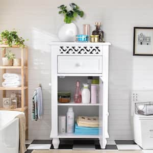 White Storage Floor Cabinet Bathroom Organizer Floor Cabinet Drawer Kitchen