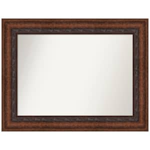 Decorative Bronze 47.5 in. W x 36.5 in. H Rectangle Non-Beveled Framed Wall Mirror in Bronze