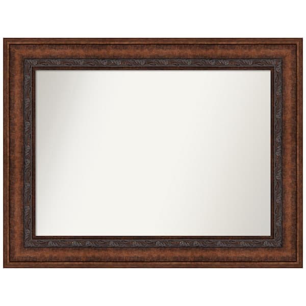 Amanti Art Decorative Bronze 47.5 in. W x 36.5 in. H Rectangle Non-Beveled Framed Wall Mirror in Bronze