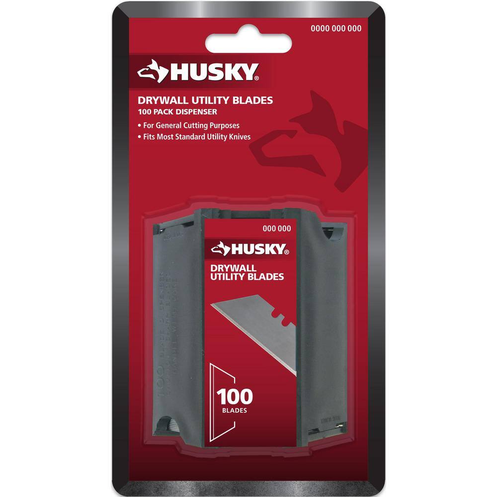 Husky Drywall Utility Knife Blades (100Pack) 8401460000 The Home Depot