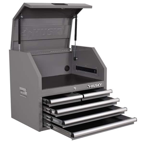 Husky Standard-Duty 26 in. 5-Drawer Gray Steel Top Tool Chest