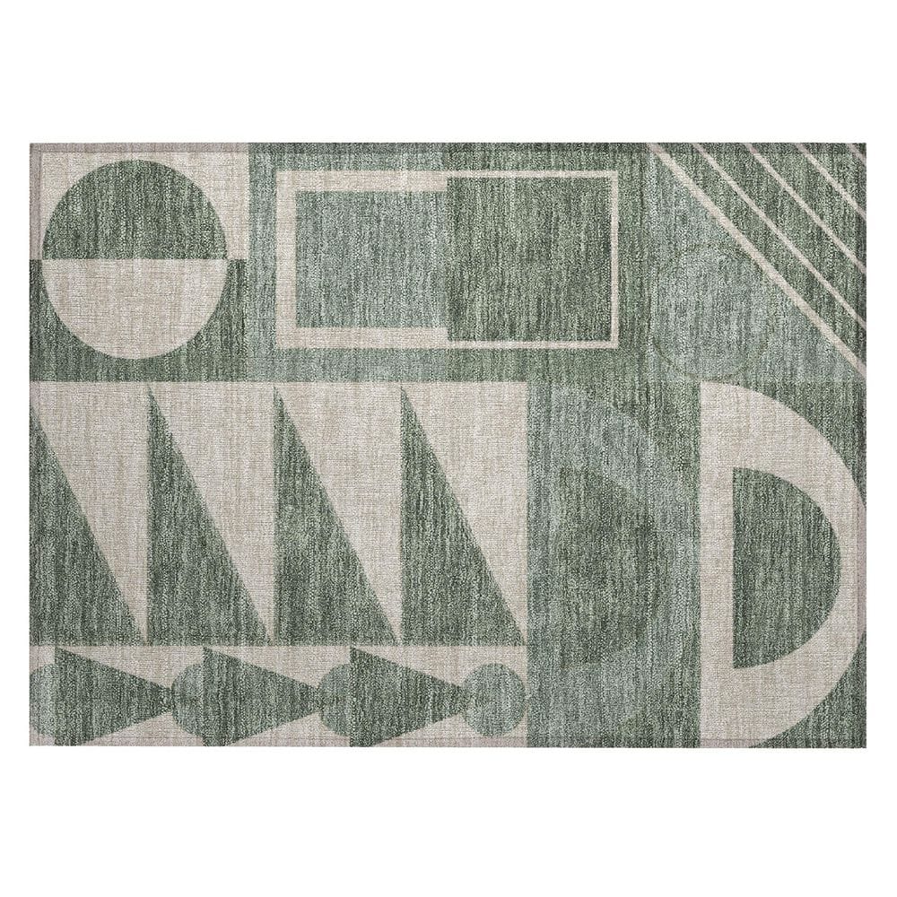 Chantille Machine Washable Indoor/Outdoor Abstract ACN2607 Basil 2 ft. x 3 ft. Accent Rug price history on PriceWatchPro