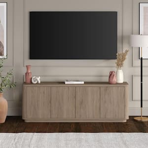 Plympton 68 in. Antiqued Gray Oak TV Stand Fits TV's up to 75 in.