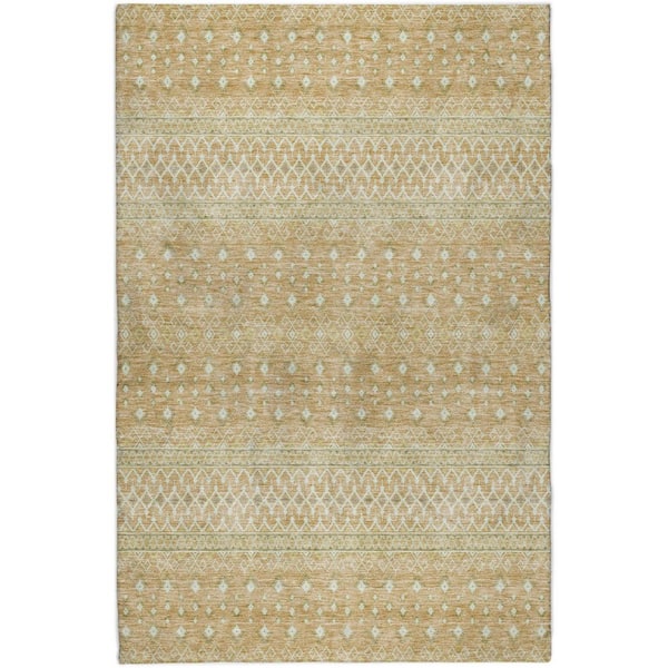 Dream Shag Premium Machine Washable Abstract ADS709 Copper 8 ft. x 10 ft. Area Rug
