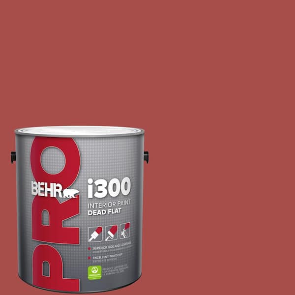 BEHR PRO 1 gal. #HDC-CL-09 Persimmon Red Dead Flat Interior Paint