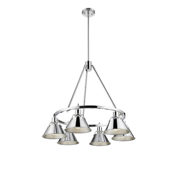 Golden Lighting Orwell 6-Light Chrome Chandelier