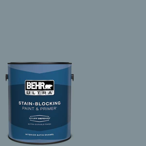 BEHR ULTRA 1 gal. #740F-4 Dark Storm Cloud Extra Durable Satin Enamel Interior Paint & Primer