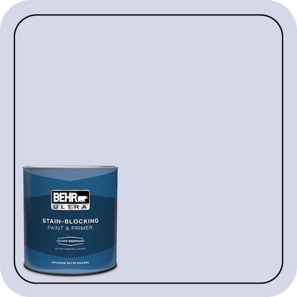 BEHR ULTRA 1 qt. #620A-2 Cheerful Whisper Extra Durable Satin Enamel Interior Paint & Primer