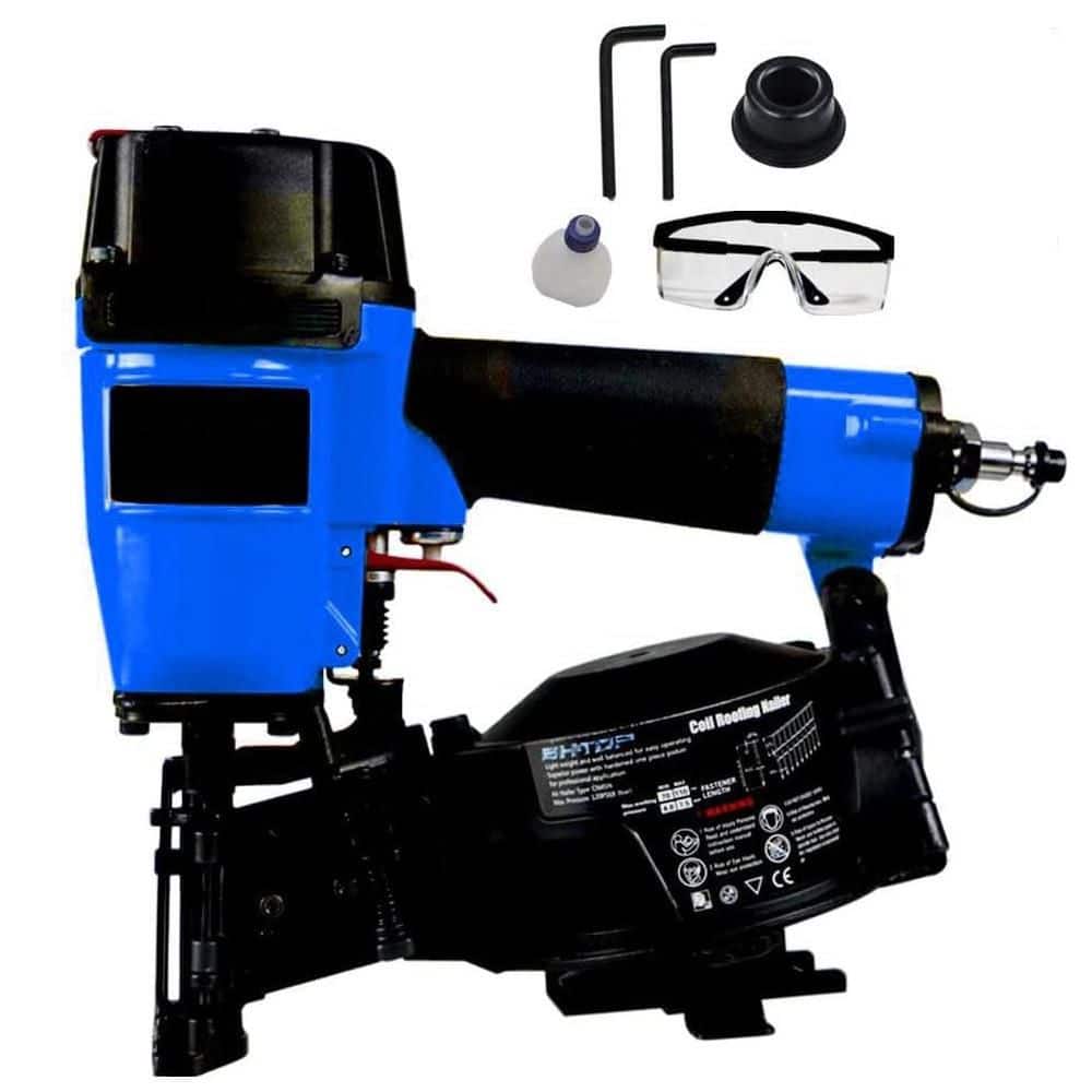 Roofing Nail Gun 3/4 in. to 1-3/4 in. Coil Nails 120-Pieces Load Capacity C