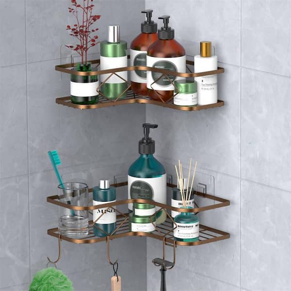 Dracelo Oil Bronze Shower Corner Caddy Organizer for Bathroom