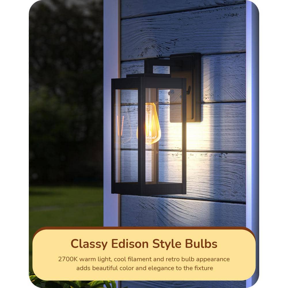 Soft White LED Edison Bulbs with Dusk to Dawn Sensor, 6-Pack