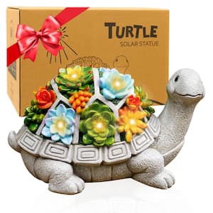 Solar Turtle Statue - Garden Decor Yard Art Ornament Cute Turtle Gifts for Women/Mom/Grandma Unique for Housewarming