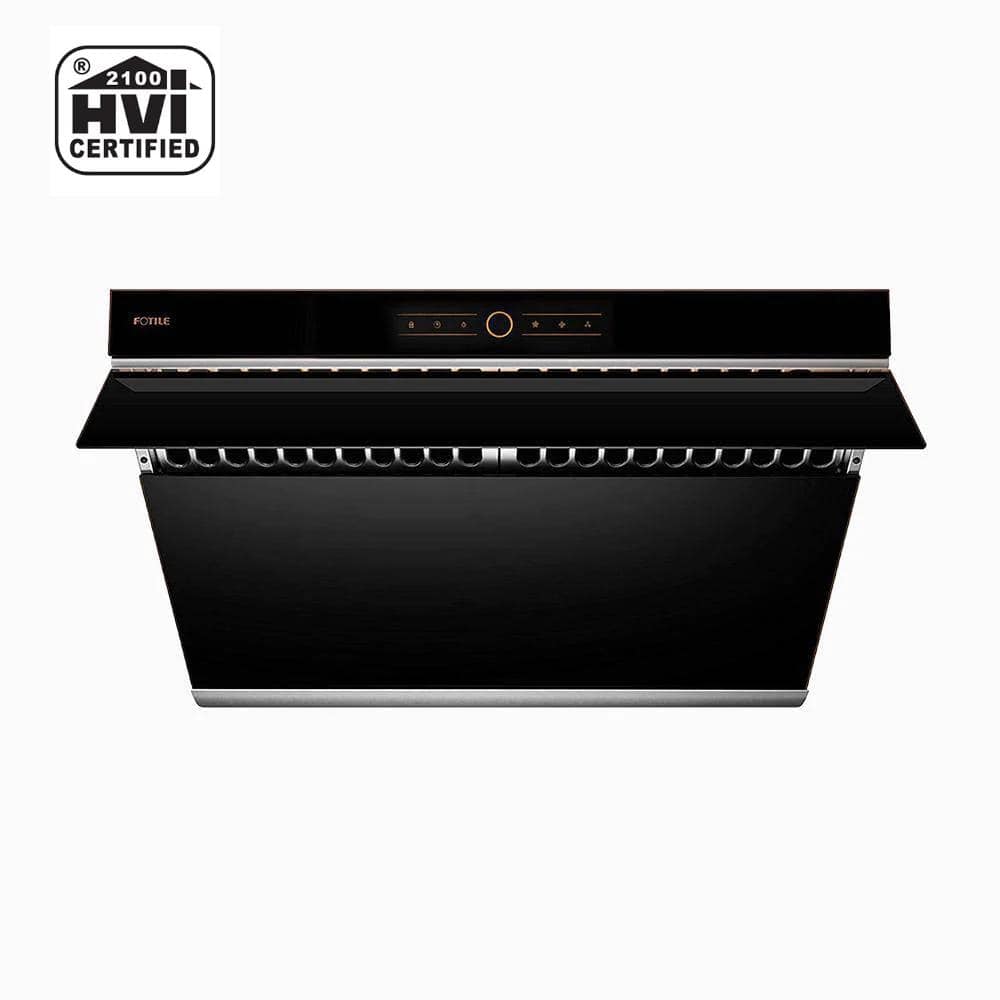 FOTILE Slant Vent Series 30 in. 850 CFM Under Cabinet or Wall Mount Range Hood with Touchscreen in Black, Onyx Black