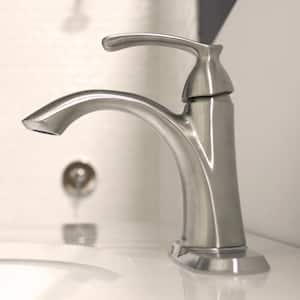 Chelsea Single Hole Single-Handle Bathroom Faucet with Drain Assembly in Brushed Nickel