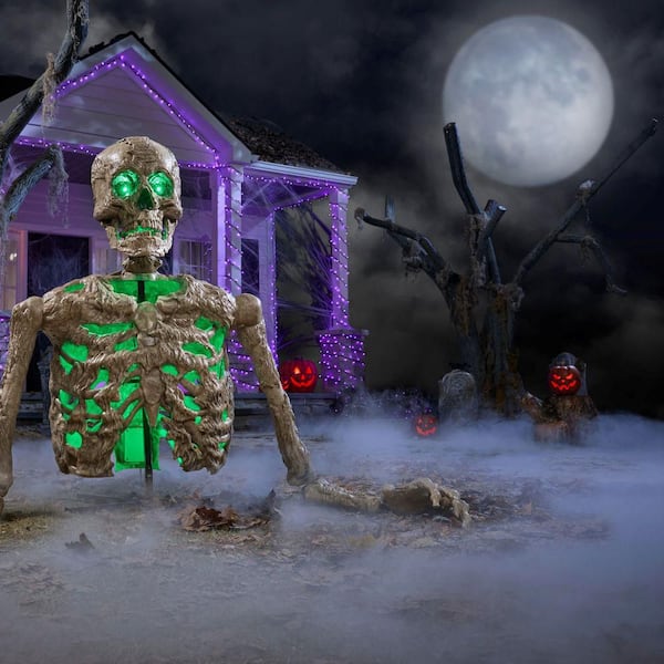 4.5 FT Grave & Bones Color Changing LED Groundbreaker