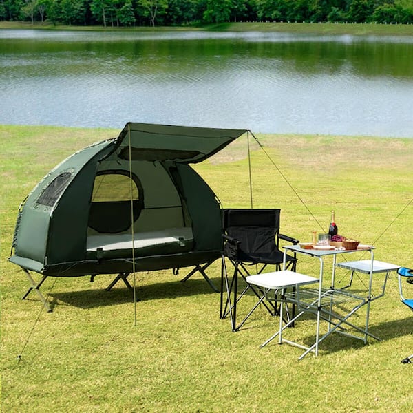 ANGELES HOME 2-Person Polyester Foldable Outdoor Camping Tent Cot