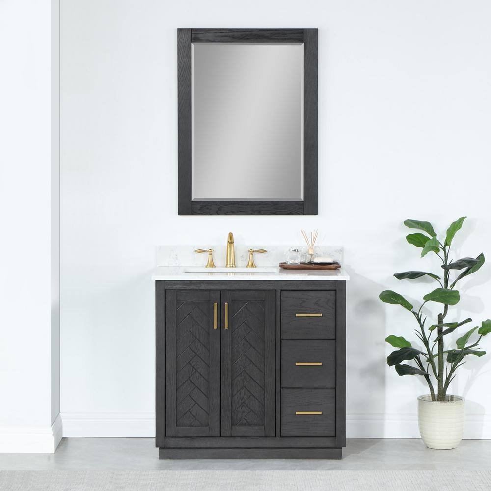 Altair Gazsi 36 in. W x 22 in.D x 34 in. H Single Sink Bath Vanity in ...